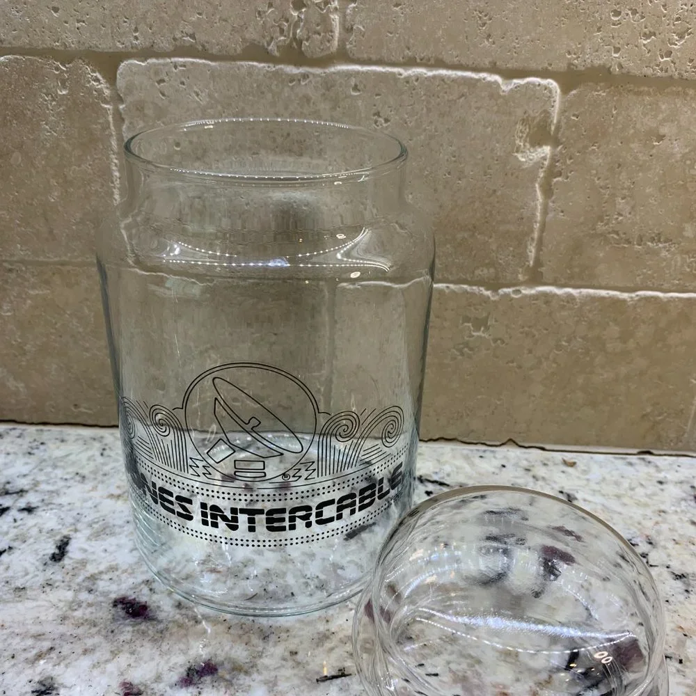 Jones Intercable Glass Candy Jar